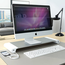 Load image into Gallery viewer, Computer Screen Stands with 4 USB Plugs Monitor Bracket/Stands Computer Support Lapdesks for Phone Charge US/EU/UK Regulation